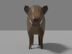 cartoon boar 3D Model