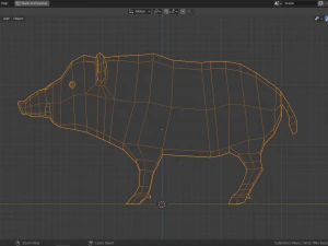 cartoon boar 3D Model