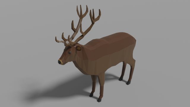 cartoon deer 3D मॉडल .c4d .max .obj .3ds .fbx .stl .blend 