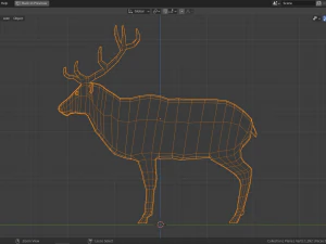cartoon deer 3D Model