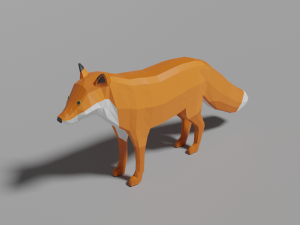 cartoon fox Modello 3D