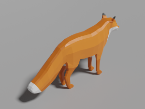 cartoon fox Modèle 3D