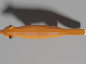 cartoon fox Modèle 3D