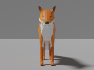 cartoon fox Modèle 3D