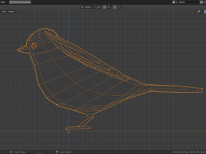 cartoon great tit 3D Model