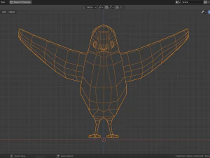 cartoon great tit 3D Model