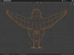 cartoon great tit 3D Model