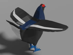 cartoon grouse 3D Model
