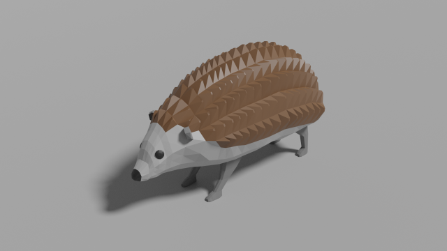 cartoon hedgehog 3Dモデル .c4d .max .obj .3ds .fbx .stl .blend 