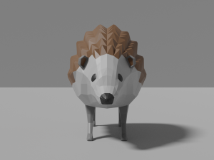 cartoon hedgehog 3Dモデル