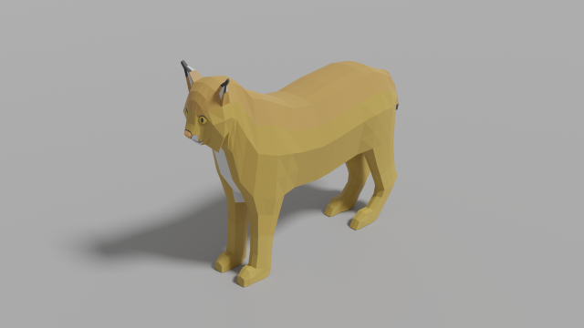 cartoon lynx 3Dモデル .c4d .max .obj .3ds .fbx .stl .blend 