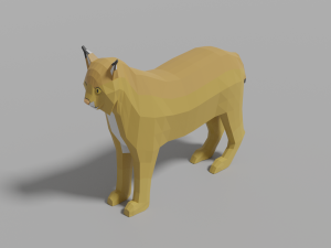 cartoon lynx 3D Model