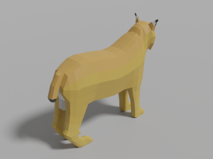 cartoon lynx 3Dモデル