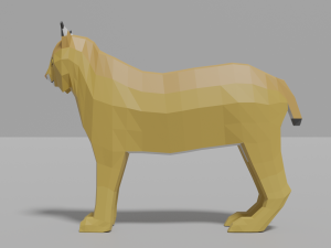 cartoon lynx 3Dモデル