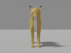 cartoon lynx 3Dモデル
