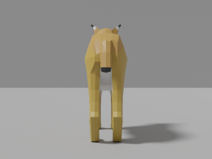 cartoon lynx 3Dモデル