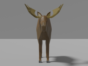 cartoon moose Modelo 3D