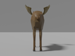 cartoon moose Modelo 3D