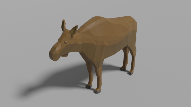 cartoon moose 3D 模型 .c4d .max .obj .3ds .fbx .stl .blend