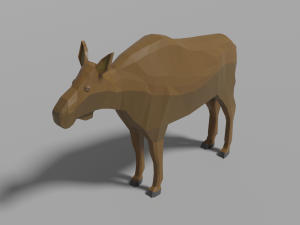 cartoon moose 3Dモデル
