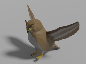 cartoon owl 3D Model