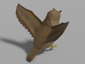 cartoon owl 3D Model