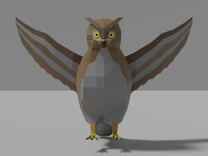 cartoon owl 3D Model