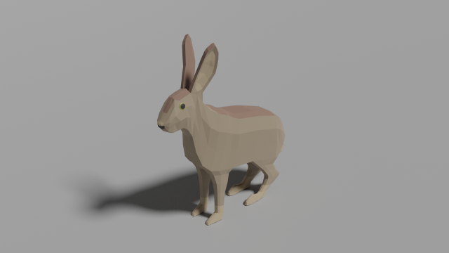 cartoon rabbit 3D Model .c4d .max .obj .3ds .fbx .stl .blend