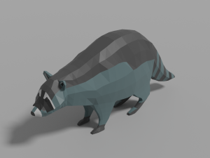 cartoon racoon 3D Model