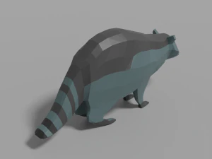 cartoon racoon 3D Model