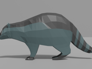 cartoon racoon 3D 모델