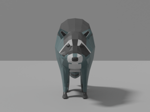 cartoon racoon 3D 모델