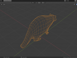 cartoon racoon 3D 모델