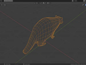 cartoon racoon 3D Model
