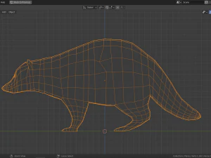 cartoon racoon 3D Model