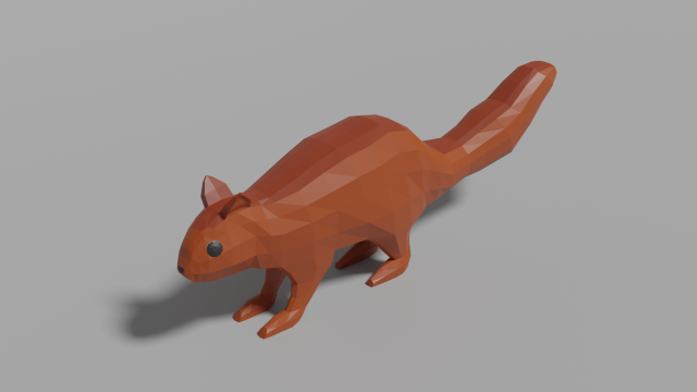 cartoon squirrel 3D Model .c4d .max .obj .3ds .fbx .stl .blend 