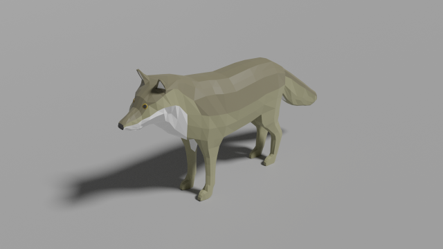 cartoon wolf 3Dモデル .c4d .max .obj .3ds .fbx .stl .blend 