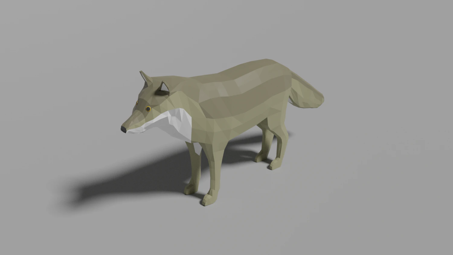 cartoon wolf 3D Model .c4d .max .obj .3ds .fbx .stl .blend 