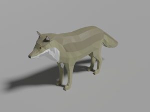 cartoon wolf 3Dモデル