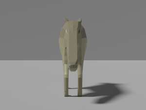 cartoon wolf 3Dモデル