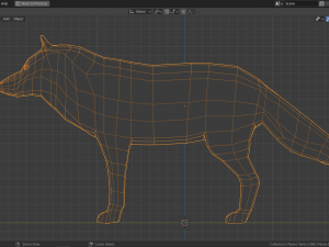 cartoon wolf 3Dモデル