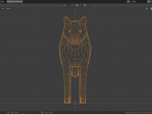 cartoon wolf 3Dモデル