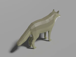 cartoon wolf family 3D Model