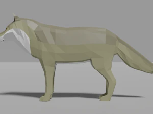 cartoon wolf family 3D Model
