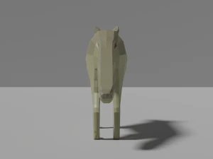 cartoon wolf family 3D Model