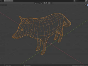 cartoon wolf family 3D Model