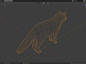 cartoon wolf family 3D Model