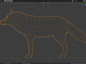 cartoon wolf family 3D Model