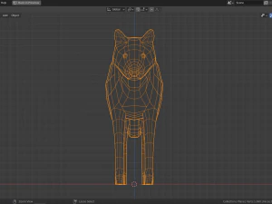 cartoon wolf family 3D Model