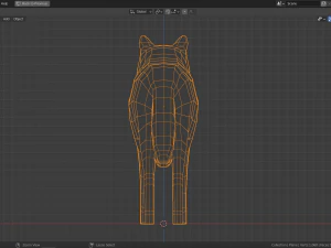 cartoon wolf family 3D Model